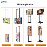 Écran LCD double face haute luminosité à cadre ultra-fin pour vitrine, signalisation numérique publicitaire pour magasins de détail