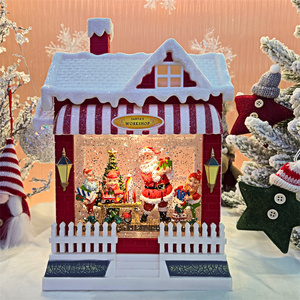 Nouvelle Lanterne à Eau pour Cadeau de Noël, Décoration de Noël Exquise, <span class=keywords><strong>Boule</strong></span> de <span class=keywords><strong>Neige</strong></span> Musicale, <span class=keywords><strong>Veilleuse</strong></span> - Product Image 1