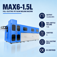 Machine de soufflage de bouteilles PET 1,5 L entièrement électrique 6 cavités 13 000 BPH à entraînement servo pour eau minérale et jus, ligne complète avec moule