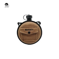 Bouteille d'eau tactique en plastique HPPE personnalisée avec logo marron 2L pour adultes, utilisée pour le sport