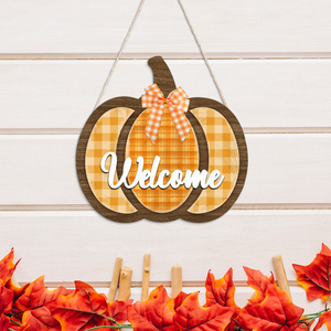 Putuo ของตกแต่งป้ายไม้แขวนนอกบ้านแผ่นโลหะฟักทองตกแต่งผนังสำหรับบ้านห้องนั่งเล่นห้องนอนออฟฟิศระเบียง - Product Image 1