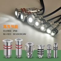 Mini pont lumineux encastrable en acier inoxydable, 1W, 3000K, imperméable, éclairage de paysage, pour escaliers, 12v, LED