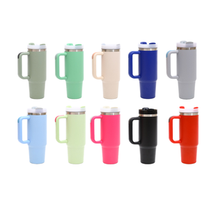 Vasos de acero inoxidable de segunda generación personalizables de 40oz al por mayor, taza de viaje aislada de doble capa con tubo de succión con logotipo - Product Image 1