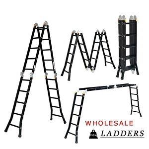 Escalera multiusos de aluminio resistente Escalera plegable multiusos de 20 pasos Tangga Lipat Pelbagai <span class=keywords><strong>Guna</strong></span> - Product Image 1