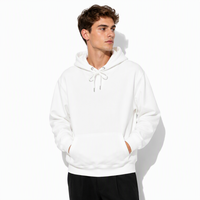 Veste d'hiver à capuche pour homme, en coton 100% lourd (480 g/m²), coupe ample avec épaules tombantes, design floqué, impression de logo personnalisée