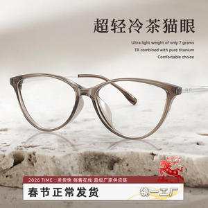 กรอบแว่นตา Danyang Cat Eye รุ่น 8064 แบบเต็มกรอบ น้ำหนักเบา ป้องกันแสงสีฟ้า สำหรับผู้หญิง - Product Image 3