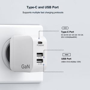 65 W GaN <span class=keywords><strong>Chargeur</strong></span> Charge Rapide 3 Ports Type C PD USB <span class=keywords><strong>Chargeur</strong></span> <span class=keywords><strong>avec</strong></span> QC 4.0 3.0 <span class=keywords><strong>Chargeur</strong></span> Rapide pour <span class=keywords><strong>iPhone</strong></span> 12 Pro <span class=keywords><strong>IPad</strong></span> - Product Image 4