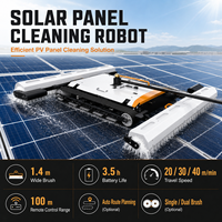 Robot de nettoyage de panneaux solaires Foxtechrobot Sweeper 140 PRO entièrement automatique pour grandes surfaces, nettoyage sec/humide, compatible OEM