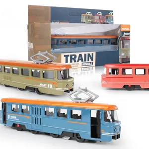 Tren de juguete de aleación, modelo de tren de 3 colores, con luz de sonido - Product Image 3
