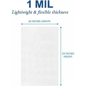 Paquete de 100 Bolsas de Polietileno Transparentes de 1 Mil, con Extremos Abiertos, de 10 x 15 Pulgadas, para Almacenamiento de Alimentos, Refrigerios y Materiales de Arte - Product Image 6