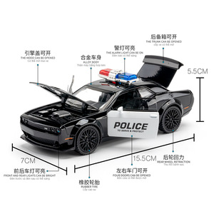 Simulación 1/32 aleación policía Hellcat coche modelo músculo coche decoraciones para niños juguete al por mayor - Product Image 2