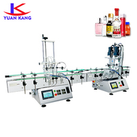 Machine de remplissage et de bouchage de bouteilles de petite taille en verre et en plastique pour eau, huile, jus, liquide, machine de remplissage d'huile pour engrenages de table YK