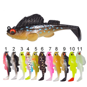 Nuotare Shad 75 millimetri 13g di Richiamo di Pesca con il Piombo trivellato Richiamo Morbido Sea Trout SwimBait <span class=keywords><strong>per</strong></span> Basso Baitfish di Piombo interno Morbido di Pesca Lur - Product Image 3