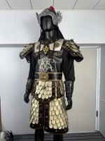 Vestes et Manteaux d'Officier Chinois Ancien, Costume de Guerrier Lamellaire Beige Antique, Casque à Ailes de Phénix, pour Reconstitutions Historiques