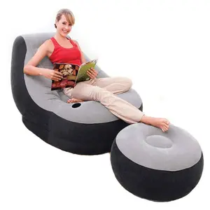 Intex 68564 PVC Flocked Inflatable Outdoor Ultra Air furniture Lounge Air Sofa Chair with Ottoman