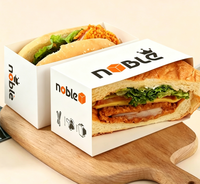Boîtes à sandwich en papier personnalisées de qualité supérieure, contenants alimentaires, emballages pour sandwichs, toasts, beignets, hamburgers