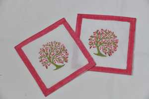 Lot de serviettes en coton imprimé indien main bloc impression serviettes Cocktail dîner serviettes Table Unpaper usage quotidien - Product Image 4