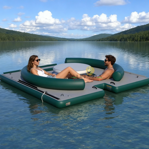 Île flottante gonflable, bateau portable, <span class=keywords><strong>quai</strong></span> flottant, plateforme <span class=keywords><strong>de</strong></span> baignade, bar flottant, planche flottante, fête aquatique - Product Image 1