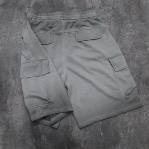 Shorts en coton pour homme, taille mi-haute, avec cordon de serrage, couleur unie, respirant, en tissu tricoté, avec fermeture à cordon - Product Image 3