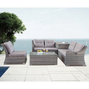 OSMEN NARCISSUS-<span class=keywords><strong>Tumbona</strong></span> de mimbre para jardín, 2 plazas, módulo de brazo derecho, sofá, silla de mimbre para uso en <span class=keywords><strong>terraza</strong></span> al aire libre - Product Image 4