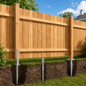 <span class=keywords><strong>Poteau</strong></span> de clôture galvanisé à visser au sol, longueurs personnalisées : 600MM, 800MM, 1.2M, 1.6M, 1.8M, 2.0M, 2.5M, 3.0M - Product Image 1