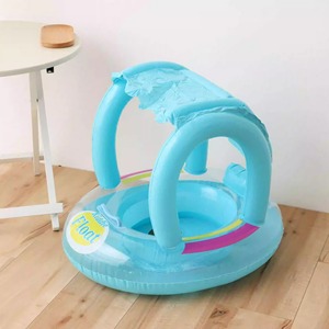 Bouée gonflable Lan Hua avec auvent pare-soleil pour enfants, siège flottant, bateau, jouet aquatique pour piscine - Product Image 2
