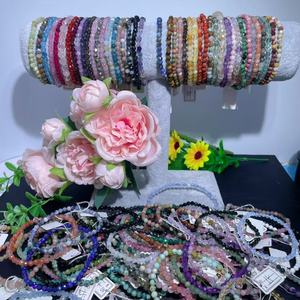 สร้อยข้อมือลูกปัดประดับเพชร4มม. วัสดุผสมสำหรับตกแต่งของขวัญแฟชั่น - Product Image 4