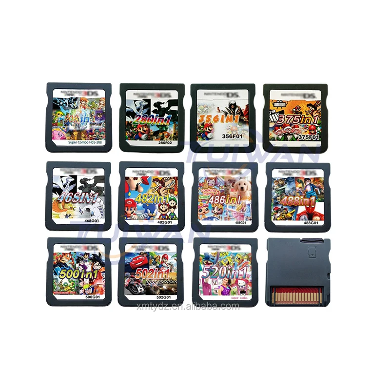 208 IN 1 Cartridge Game Super Combo 3ds Semua Dalam Satu Multi Cart Video Game 3ds Kartu Cartridge Nds untuk DS 3DS