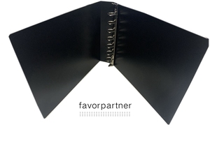 Tùy Chỉnh Đen Cứng Nhắc Nhựa Menu Bìa Công Thức Bìa Tài Liệu Chủ 7 Vòng Binder - Product Image 2