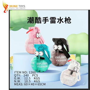 2025 Venta caliente niños pequeña pistola de agua <span class=keywords><strong>granada</strong></span> de dibujos animados, pistola de agua chisporroteante de verano, juguete de bomba de agua para jugar al bebé - Product Image 1