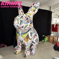 Mascotte gonflable lapin mignon sur mesure pour la décoration d'événements, mascotte de ballon gonflable lapin de dessin animé