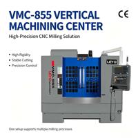 Centre d'usinage vertical LEYO VMC855, broche BT40, haute précision, machine de fraisage CNC certifiée CE, pour coupes lourdes