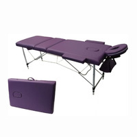 Neues tragbares Massage bett aus Aluminium legierung mit dreifach hochwertigem, faltbarem Massage bett aus PVC/PU-Leder mit modernem Design