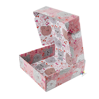 Boîtes d'expédition de t-shirts de luxe personnalisées en carton rigide avec logo et fleurs roses, de haute qualité, fabriquées en Chine