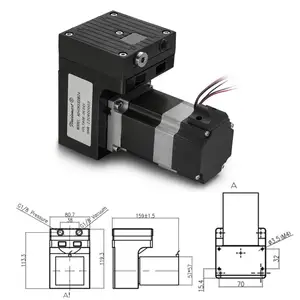 Electric Mini Vacuum Pump Micro Self-priming Pump 40 LPM Anti-corrosion PTFE Silent Brushless Micro Air Pump