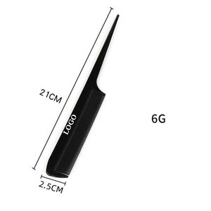 Peignes à queue de rat antistatiques en plastique personnalisés en gros pour salon de coiffure et usage domestique, peignes à queue de rat pour tressage - Product Image 2