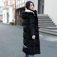 Veste matelassée à capuche amovible avec logo personnalisé, manteau d'extérieur pour femme, doudoune longue femme