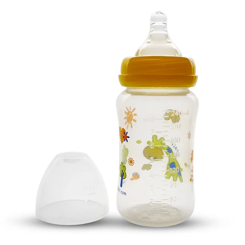 240ML Wide Neck Drip Proof Babys beste Silikon milch flasche Neugeborene Baby flaschen Set