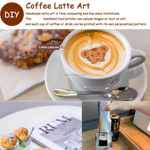 Công Nghệ Mới Latte Nghệ Thuật Bánh 3D Máy In Với Hộp Mực Miễn Phí USB Máy Ảnh Mực Ăn Được Nhanh Tự Sướng Mini Máy In Cà Phê - Product Image 2