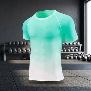 Imprimé personnalisé pour hommes à manches courtes UPF50 + respirant Rash Guard MMA BJJ Collants de compression T-Shirt Leggings Ensemble Short - Product Image 3
