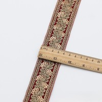 Ruban en dentelle cordonnée à paillettes dorées de 4 cm de largeur, dentelle brodée à la main, bordure de dentelle pour rideaux, code-barres pour la décoration des vêtements