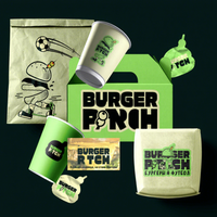 Boîte d'emballage pliable pour hamburgers en papier épais, écologique et résistant à la graisse, disponible en plusieurs tailles, pour les restaurants de restauration rapide