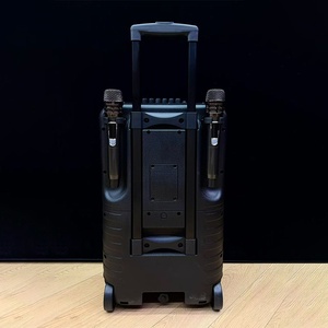 Machine de karaoké intelligente à écran tactile avec barre de transport pour haut-parleur, système de karaoké tout-en-un pour usage extérieur et domestique, 2 microphones - Product Image 4