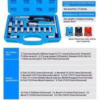 Kit de nettoyage de buses d'injecteurs diesel, nettoyeur de soupapes, alésoir, réparation automobile, plusieurs tailles