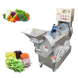 Otomatik meyve kesici patates dilimleme makinesi çilek Dicer havuç parçalama makinesi yapraklı sebze kesme makinesi
