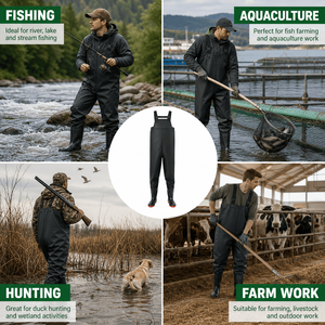 Senshuo Amber Golden Waders <span class=keywords><strong>Vinyl</strong></span>, Équipement professionnel fiable, résistant aux intempéries, pour le lavage à haute pression en eau profonde, Waders brillants pour la désinfection - Product Image 4