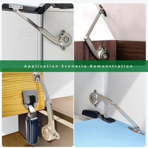 Charnière de porte à ressort à gaz en alliage de zinc au design moderne, support de couvercle à fermeture automatique, support hydraulique pour armoire de cuisine et salle de bain - Product Image 5