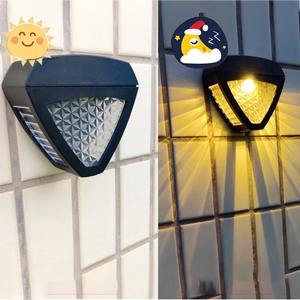 Lampe murale solaire LED extérieure étanche avec capteur de lumière, lumière chaude pour clôture, jardin, cour, décoration d'escalier, lampe murale solaire - Product Image 2