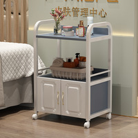 Chariot de rangement à 3 niveaux pour salon de beauté, mobilier moderne avec armoire et roulettes pour clinique de spa et cabinet médical