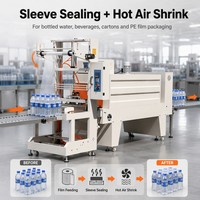 Machine de scellage semi-automatique en L pour l'emballage thermorétractable des caisses d'eau en bouteille sur ligne de production
